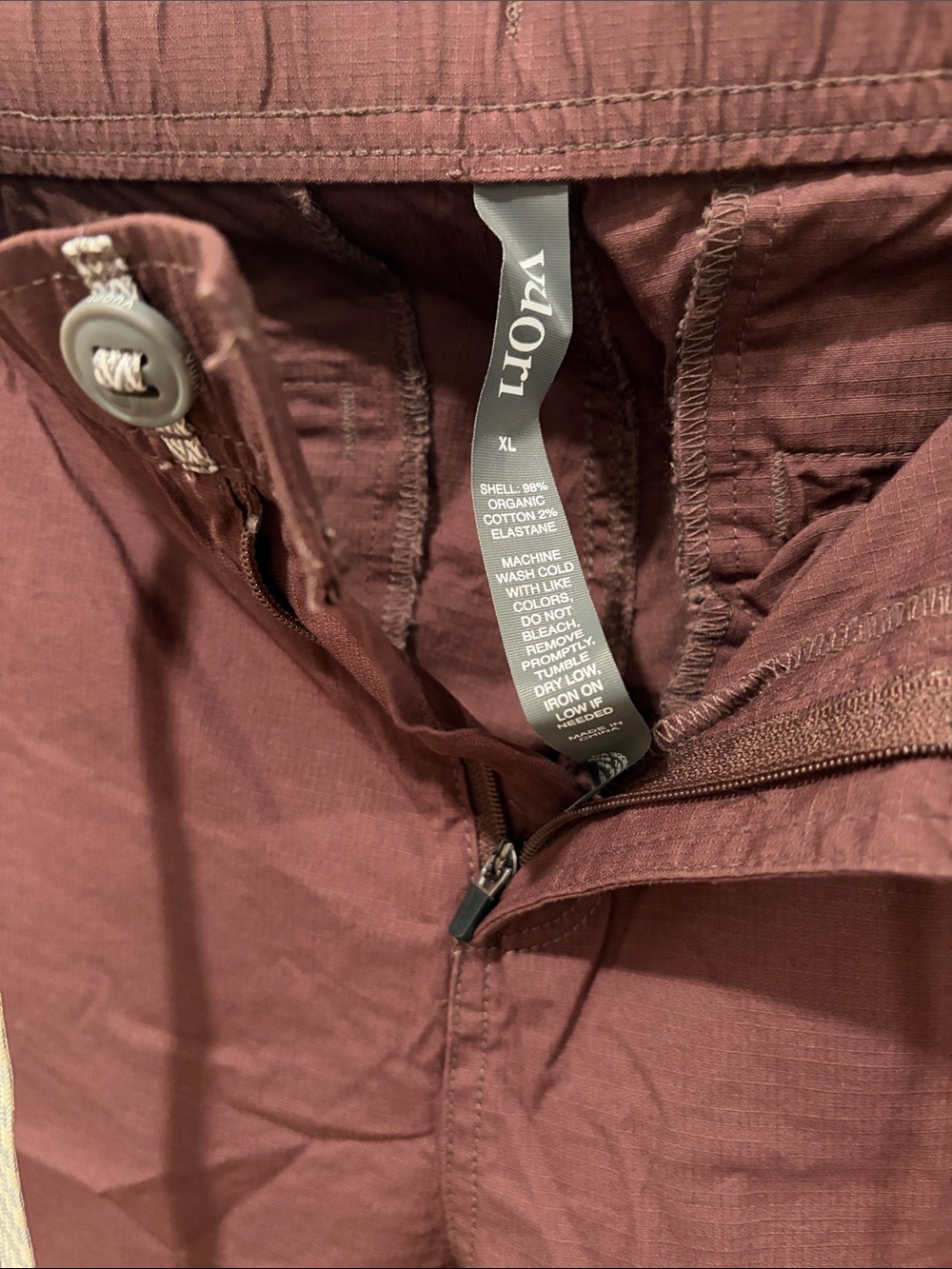 Vuori Maroon Ankle-Length Cargo Joggers - Picture 2 of 3